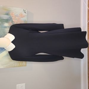 Kate Spade Sequin Collar Black Crepe Dress